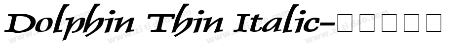 Dolphin Thin Italic字体转换